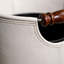 Ivory Wood Leather Bin