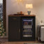 Armoire de bar 39,4 po avec espace pour réfrigérateur et tablettes réglables pour la salle à manger de cuisine
