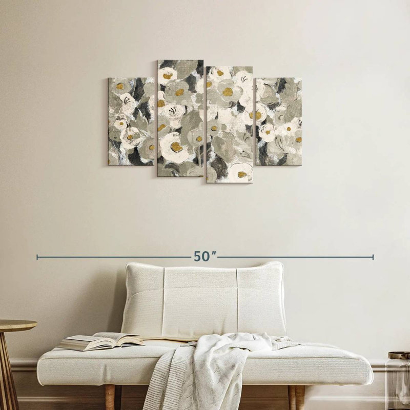 Velouté floral neutre, H 22 po x l 36 po