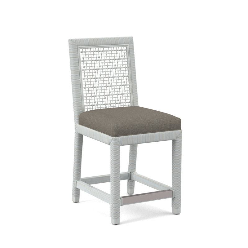 Tabouret de comptoir 24 po Scotia Glinda, Bisque, Performance gris sucre; 0863-84