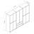 Modern Wardrobe with Numerous Shelves, Dore Color, 109.4 x 81.9 x 20.5 inches | 100% Melamine Coated Particle Board, Thickness: 0.7 inches | Stylish & Functional Storage Solution for Home & Office