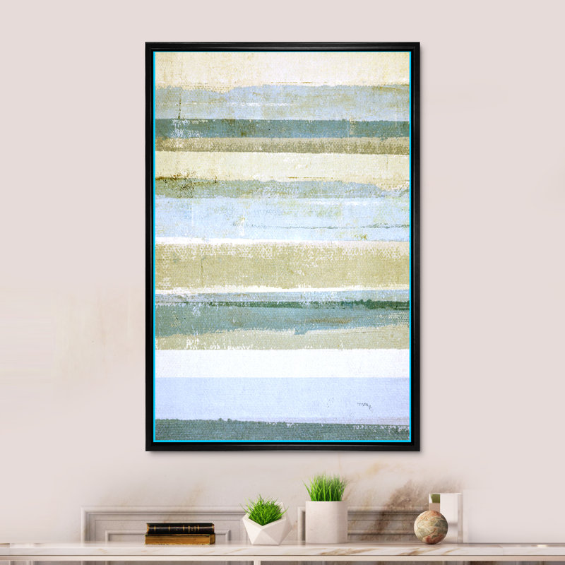 Art moderne gris et bleu II 2FL47753, Noir, H 20 po x l 12 po x P 1 po