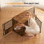 Caisse pour chien en bois avec plateau de rangement