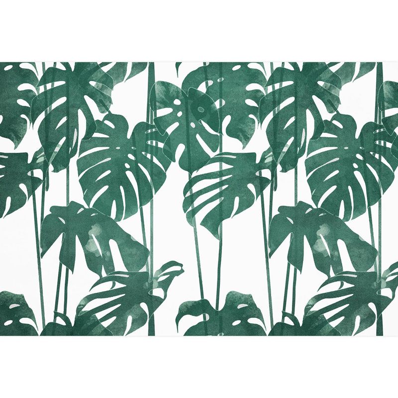 Tropical Leaf Peel & Stick Floral Border, 132" L x 192" W