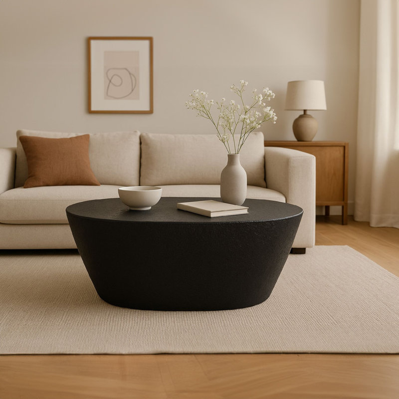 Table basse Florrie en aluminium noir