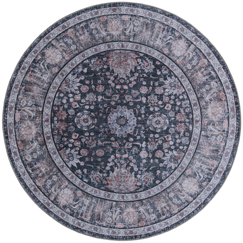 Samarth Thorine Rug, Round 7'10", Black
