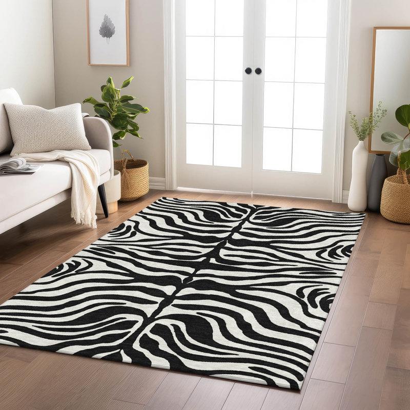 Red Synthetic Flat Woven Rectangular Washable Rug 3' x 5'