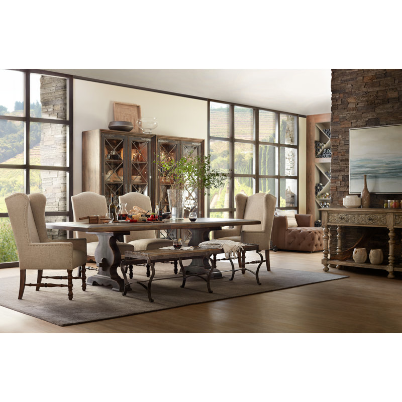 Hill Country Black and Brown Extendable Dining Table