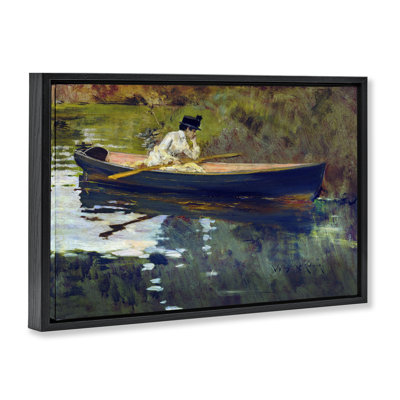 «Thoughtful Woman on Canoe Floater» par CAD Designs