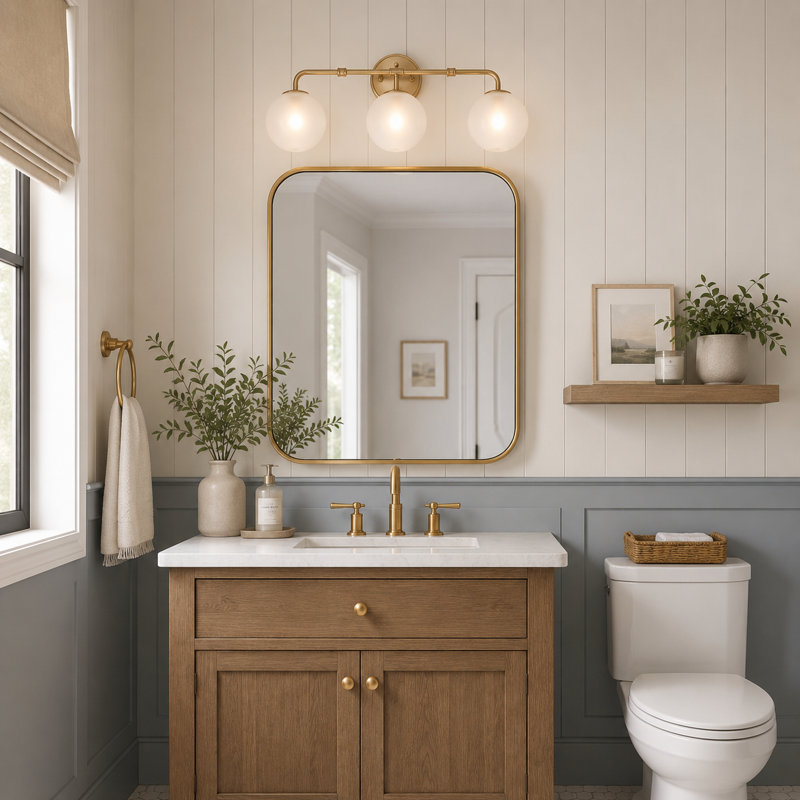 3-Light Dimmable Bathroom Vanity Light
