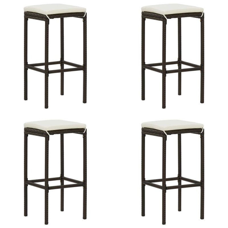 Ensemble 5 pièces avec coussins Ofrath, Structure brune / coussins crème