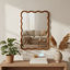 Miroir décoratif blanc rectangulaire en bois massif ondulé de 30 po x 40 po pour la chambre à coucher, la salle de bain, le salon et le vestibule-1532109172-1539636810