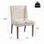 Ensemble de 2 chaises de salle à manger vintage à oreilles, rembourrées, avec pieds en bois d'hévéa-1947174045