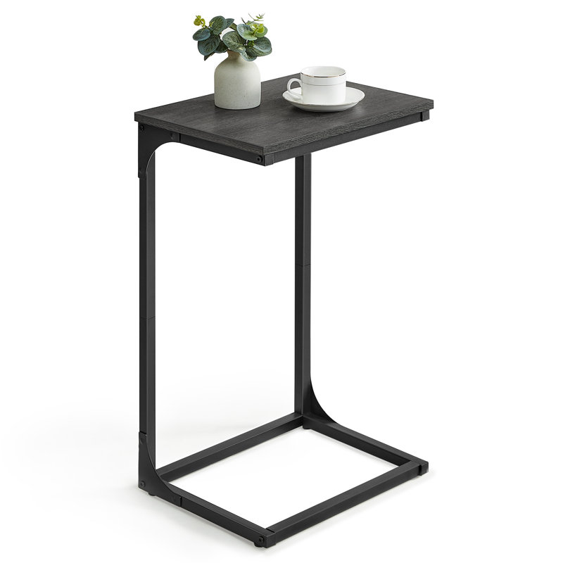 Aryell Pedestal End Table, Grey, Black