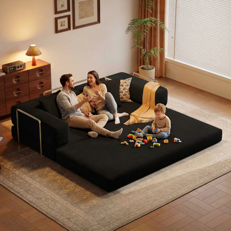 Canapé-lit convertible Boneless, Black