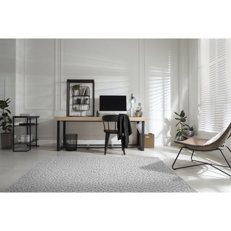 Tapis touffeté argent