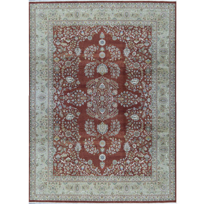Tapis rouge noué à la main de haute qualité