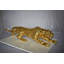Statue dorée moyenne en résine Jaguar - sculpture moderne unique parfaite pour le cadeau ou la décoration, 40 po x 7 po x H 10 po
