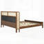 Structure de lit robuste en noyer et vert, aucun sommier nécessaire, supportant 800 lb, parfaite pour les chambres à coucher modernes et contemporaines
