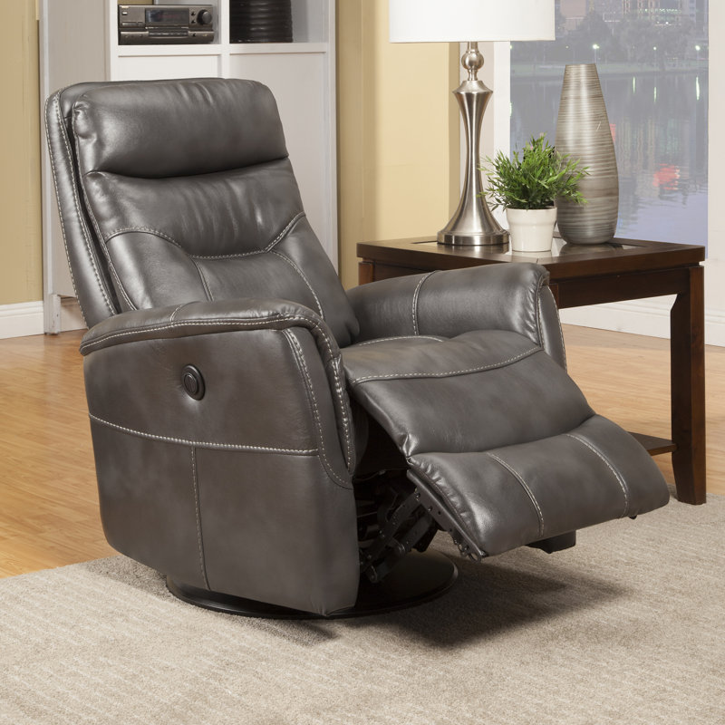 Fauteuil inclinable et oscillant Akeelah, Similicuir silex