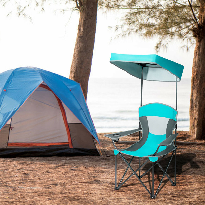 Chaise de camping pliante Lahl, Bleu