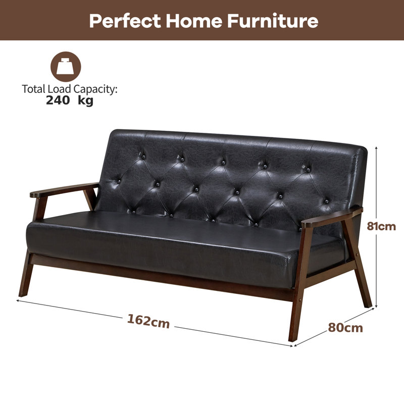 Gallois Faux Leather Sofa