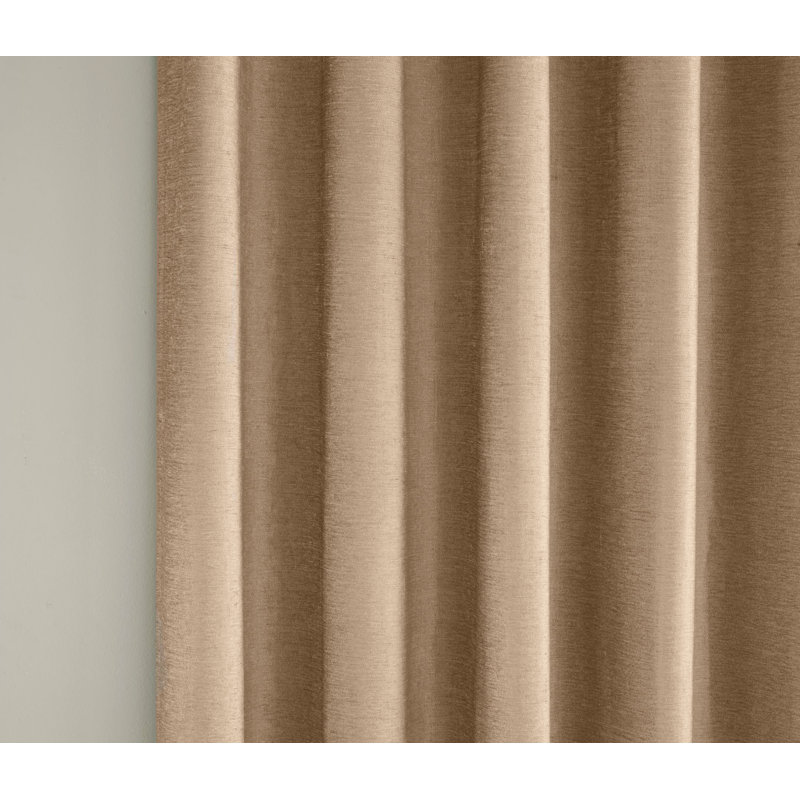 Jamarion Blackout Curtain Pair, 168cm Width x 183cm Drop, Beige