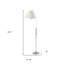 Lampe sur pied de forme traditionnelle réglable 68 "avec abat-jour empire-645120055-645120050
