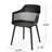Outdoor Dahlia Seating: Weather-, Classy Option. 22.5''w X 21.5''d 33''h, Black Polypropylene Chair Chair: , Contemporary Style. Polypropylene, 33''h X
