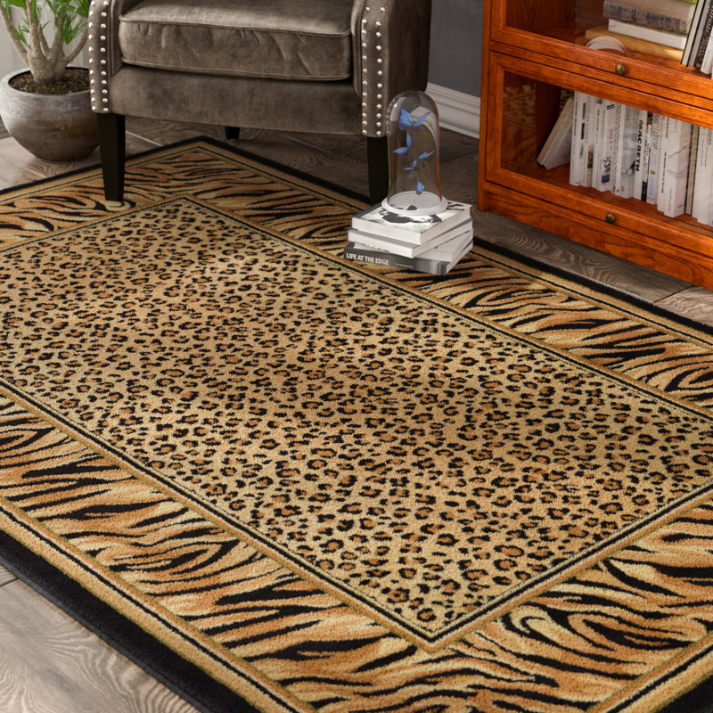 Testerman Animal Print Indoor Rug, Rectangle 5'3" x 8'