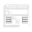 Lit mezzanine en bois avec tiroirs, bureau et bande lumineuse pour adolescents-60389225-60389224
