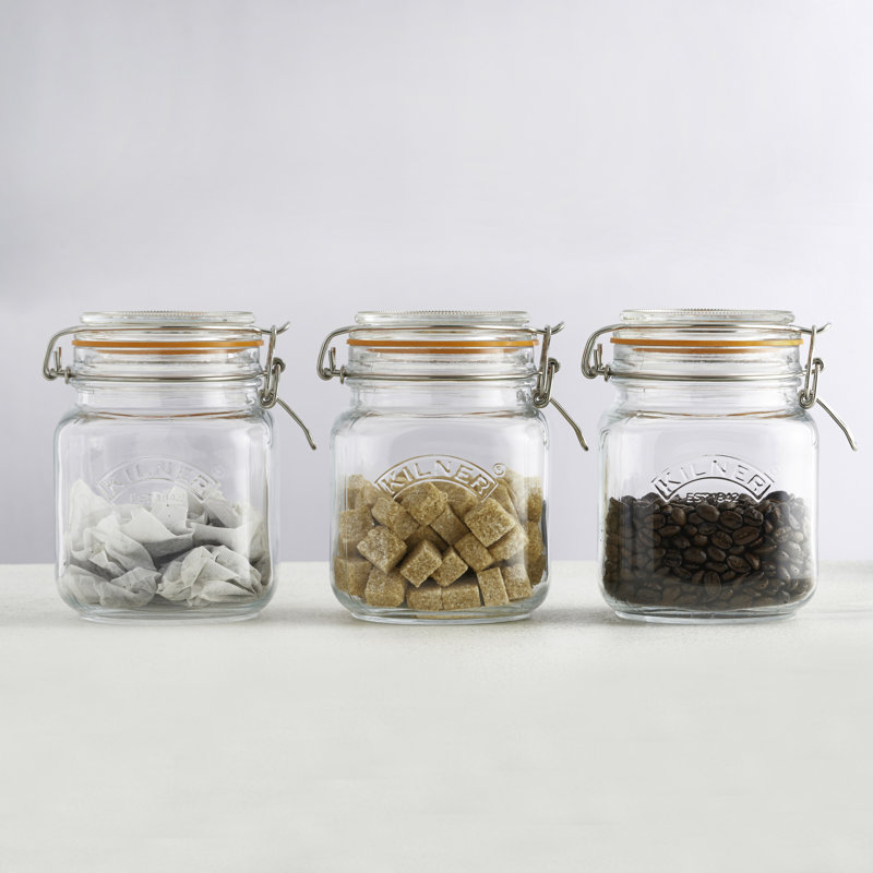 Kilner clip top square jar, 1.5L, 4