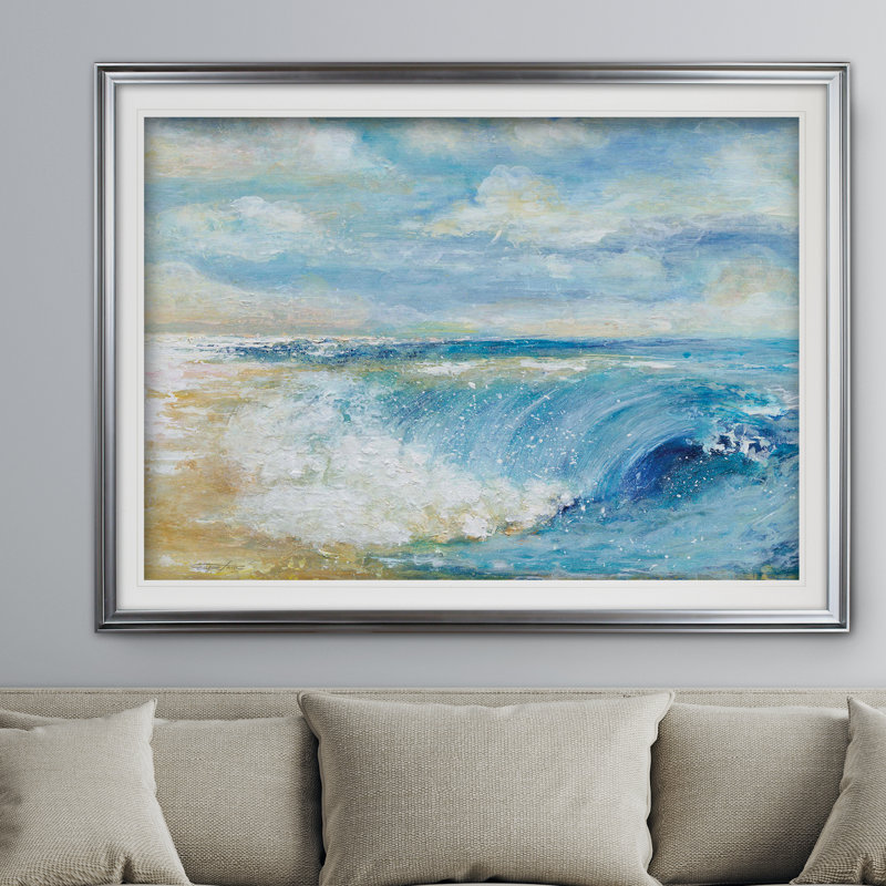 « the perfect wave », impression, Argent, H 24 po x l 32 po x P 1,5 po