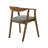 Jeyhan Open Back Dining Chairs with Arms in Rubberwood and Fabric-691480607-727476591-727476588