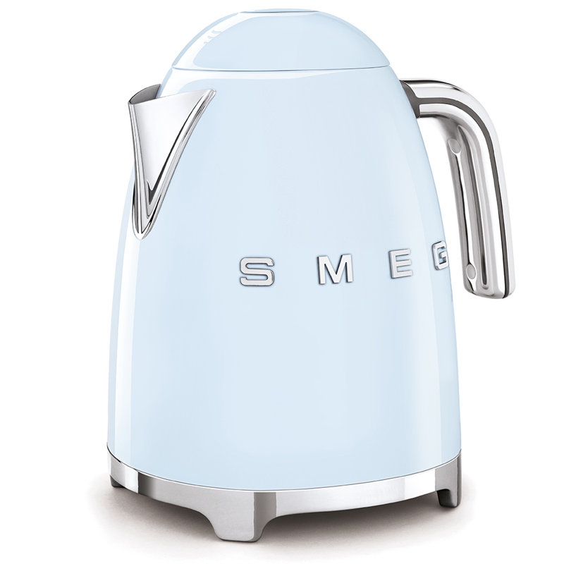 SMEG 50's Retro Style Aesthetic 7-Cup Kettle, Pastel Blue