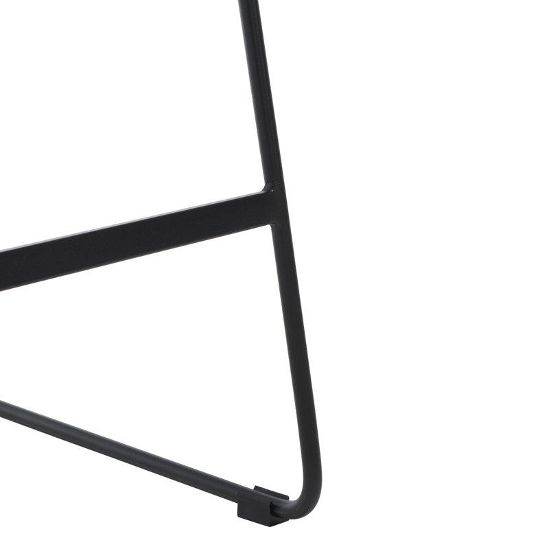 Tabouret de comptoir 27 po Chaliah, Gris clair, Noir