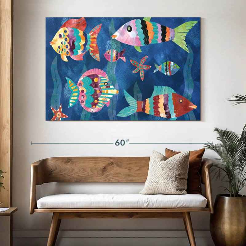 Ashelle Boho Reef Fish III, H 34 po x l 51 po