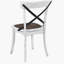 Ensemble de 2 chaises de salle à manger style campagne moderne