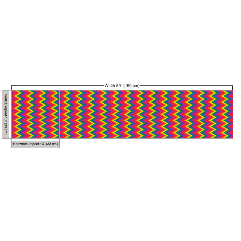Chessy Rainbow Zig Zag Multi-Purpose Fabric