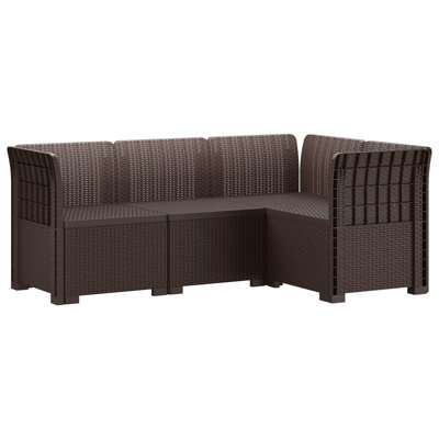  Garden Sofa Rattan Look PP Outdoor Seating Contemporary Furniture Patio