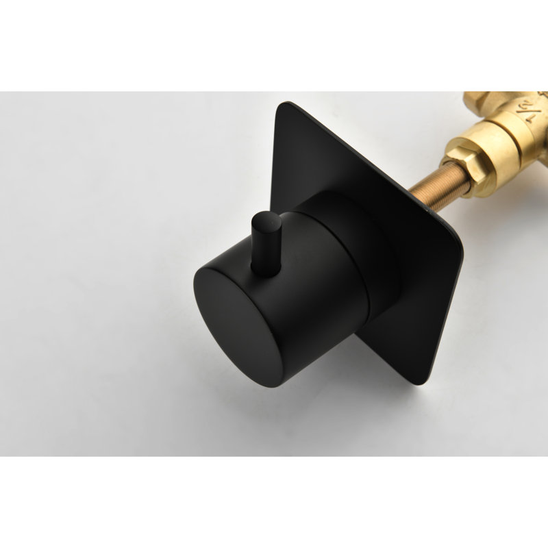 Master Shower Volume Controller - 3/4" Valve, Brass Handle, 3.56 In X 2.24 In, Corrosion Resistance, Rust Proof, Install Quickly Control Valve Adjustable Square, Tall, , Rust, Quickly And Without