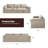 110" Oversized Sofa with Extra Deep Seat, Corduroy Upholstered Floor Couch for Apartment, Living Room, Office, No Assembly Required-1407404079