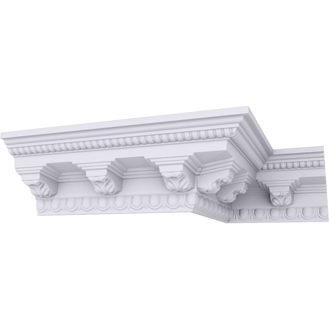 3 7/8"H x 3 5/8"P x 5 3/8"F x 94 1/2"L Attica Crown Moulding Ekena Millwork