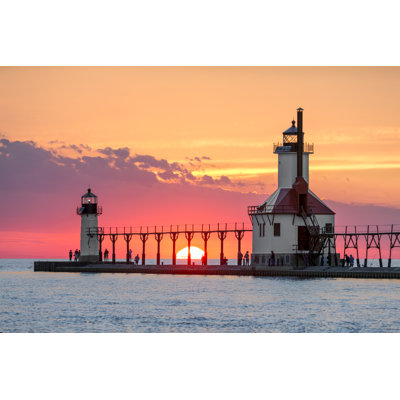 Arien St. Joseph Lighthouses by Kenneth Keifer - Wrapped Canvas Print