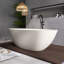 Baignoire de trempage autoportante moderne en résine de 71 po avec trop-plein et drain escamotable, orange-125033671
