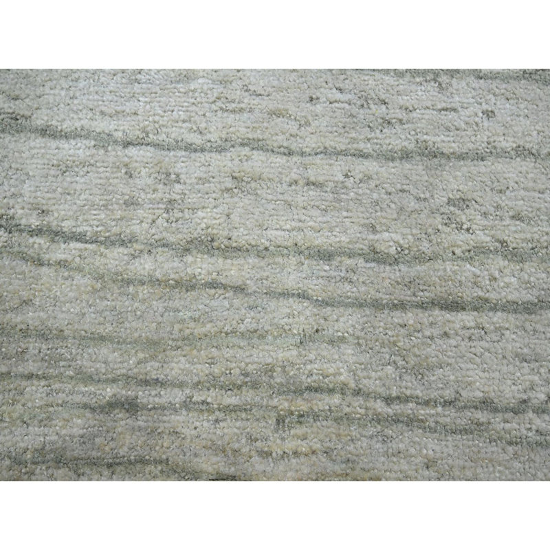 Tapis oriental moderne en soie pure noué à la main 9 pi x 12 pi Swan