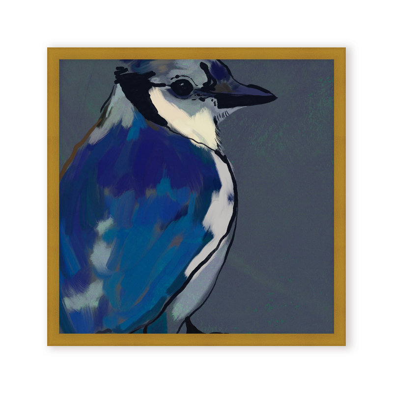 Nature Inspired Azure Aviary, 16" H x 16" W, Framed Canvas, Brown