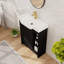 Ensemble de meuble-lavabo 28 po, meuble-lavabo simple autoportant avec comptoir en céramique, meuble-lavabo sur pied avec 1 porte et 3 tablettes-155520821