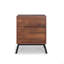 Table d'appoint en noyer et finition noire
