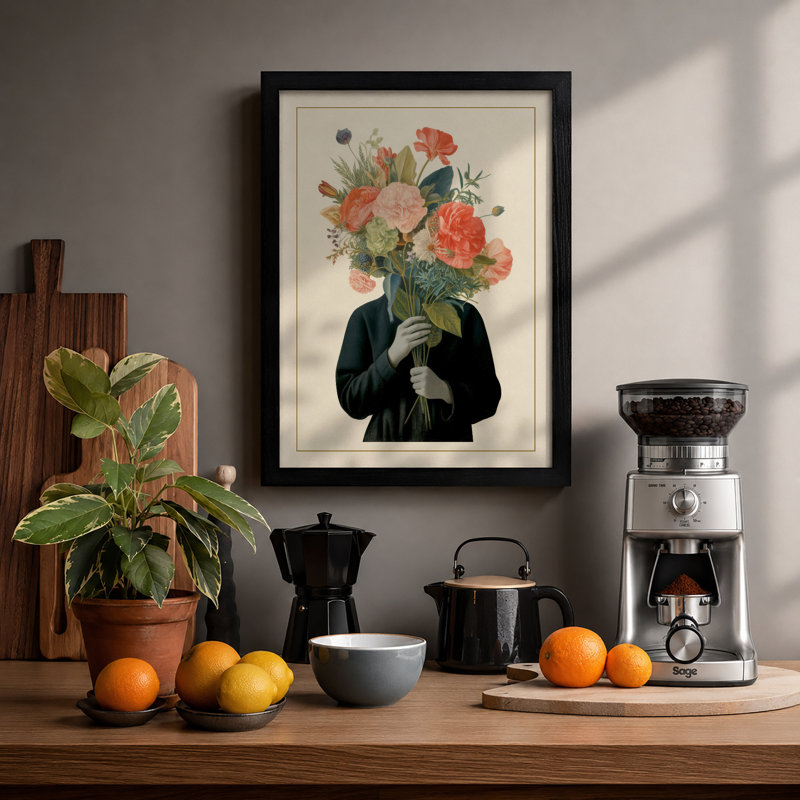 Bloom Where You Are Botanical - Framed Print, A4 - 29.7 x 21.0 cm, Black
